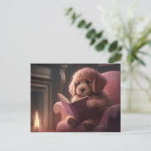 Ein Hund, der liest Postkarte (Stehend Vorderseite)