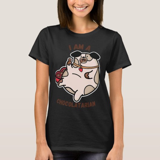 Ein Hund, der Schokolade isst T-Shirt (Vorderseite)