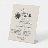 Ein Hund Foto Hochzeit Signature Drink Open Bar Sockelschild (Vorderseite)
