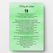 Ein Hund für Jesus Gedicht Beileid Fotoplatte (Vorderseite)