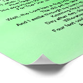 Ein Hund für Jesus Gedicht Beileid Poster (Ecke)