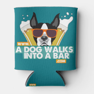 Ein Hund geht in ein Bar - färben Sie Bier Coozie Dosenkühler