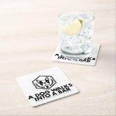 Ein Hund geht in ein Bar - Rechteckiger Pappuntersetzer (Vor Ort)