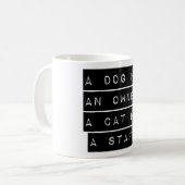 Ein Hund hat einen Besitzer Kaffeetasse (Vorderseite Links)