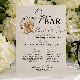 Ein-Hund-Hochzeit-Signature-Drink-Open-Bar-Schild Sockelschild