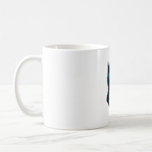 Ein Hund hört Musik Kaffeetasse (Links)