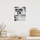 Ein Hund im Auto. Poster (Küche)