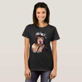 Ein Hund mit Helm und Rad 1 T-Shirt (Vorne ganz)