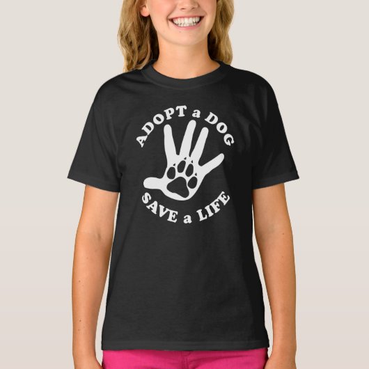 Ein Hund rette ein Leben - Design für Hundefreunde T-Shirt (Vorderseite)