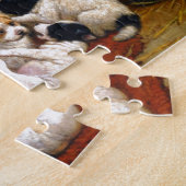 Ein Hund und ihre Welpen Puzzle (Seite)