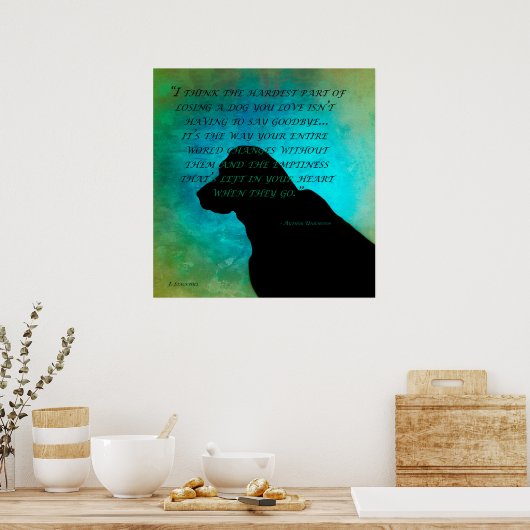 Ein Hund verlieren Poster (Küche)