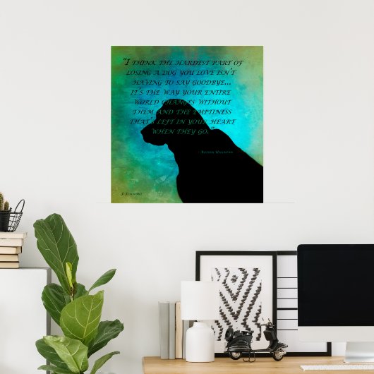 Ein Hund verlieren Poster (Heimbüro)