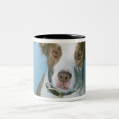 Ein Hund Zweifarbige Tasse (Mittel)