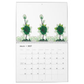 Ein Hündchen mit goldenem Retriever sitzt auf eine Kalender (Mär 2027)