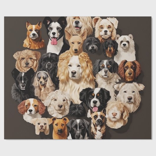 Ein Hundepapier Geschenkpapier (Flach)