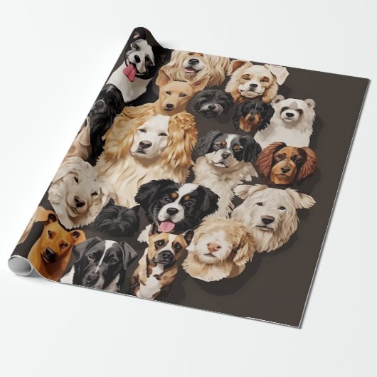Ein Hundepapier Geschenkpapier (Ungerollt)