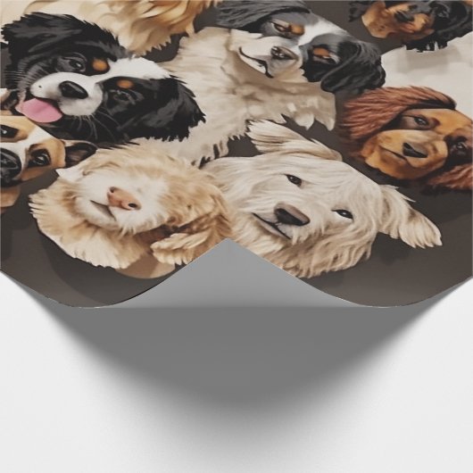 Ein Hundepapier Geschenkpapier (Ecke)