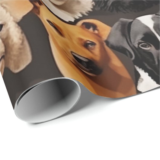 Ein Hundepapier Geschenkpapier (Rolleneckpunkt)