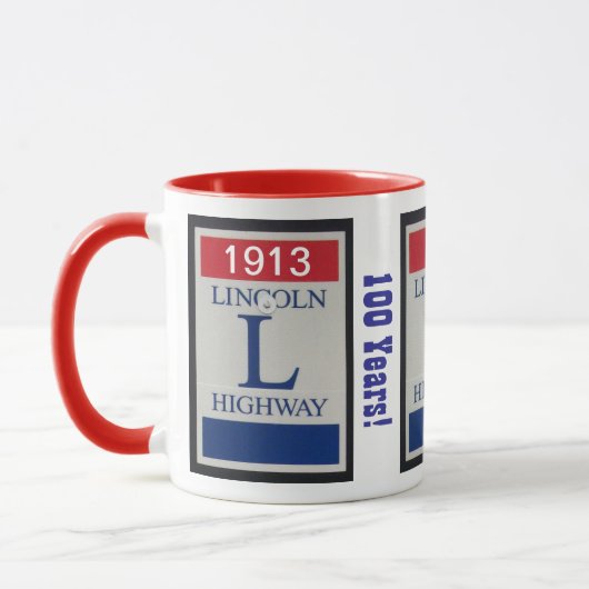 Ein hundertjähriges Jubiläum, Lincoln HIghway-Tass Tasse (Links)
