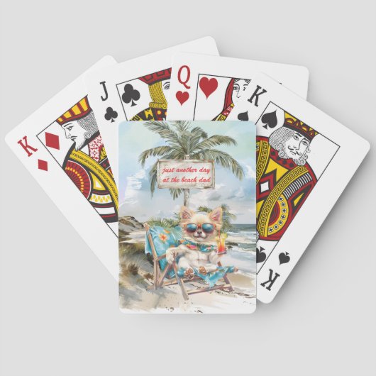 Ein Hundstag am Tag des Strandvaters Spielkarten (Rückseite)