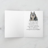 Ein Husky Personality Birthday Fun Animal Karte (Innenseite)