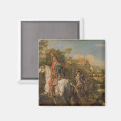 Ein Hussar auf dem Pferd, 1773 Magnet (Vorderseite/Rückseite)