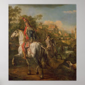Ein Hussar auf dem Pferd, 1773 Poster (Vorne)