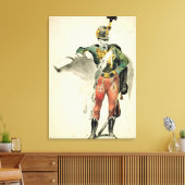 Ein Hussar des 9. Regiments Leinwanddruck (Insitu (Wohnzimmer))