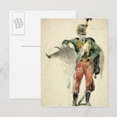 Ein Hussar des 9. Regiments Postkarte (Vorne/Hinten)