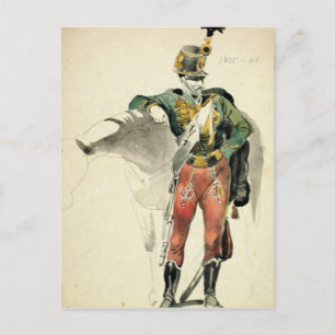 Ein Hussar des 9. Regiments Postkarte