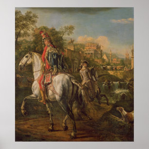 Ein Hussar zu Pferd, 1773 Poster