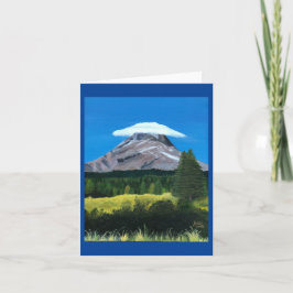 Ein Hut für Mt. Hood - Grußkarte Karte