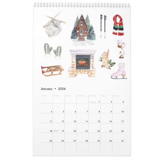 Ein Hygge Life | Aquarellbilder Kalender (Jan 2026)