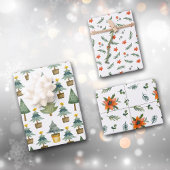 Ein Hygge Weihnachtsmuster Geschenkpapier Set
