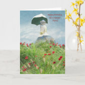 Ein idealer Parasol zum Geburtstag Karte (Gelbe Blume)