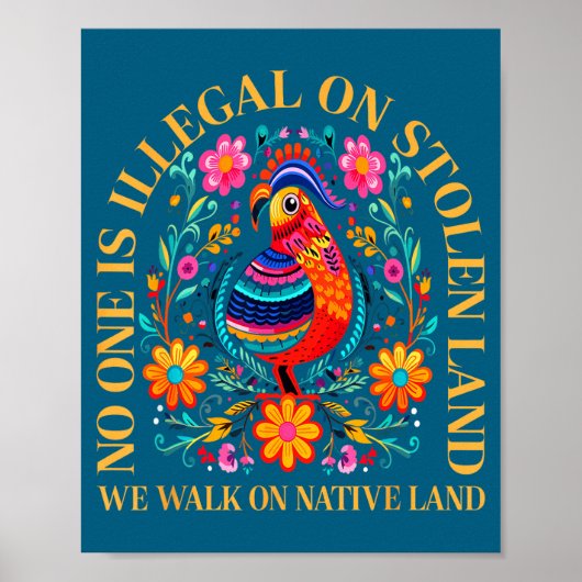 Ein illegal gestohlenes Land Native Americans Poster (Vorne)