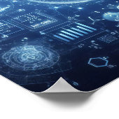 Ein illuminiertes digitales Modell Poster (Ecke)