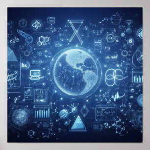 Ein illuminiertes digitales Modell Poster