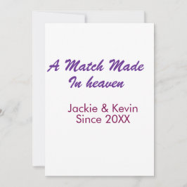 Ein im Himmel geschlossenes Paar lila mauve seit d Einladung