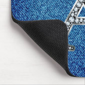 Ein Imitat -"Diamant Bling" auf Denim Mousepad (Ecke)