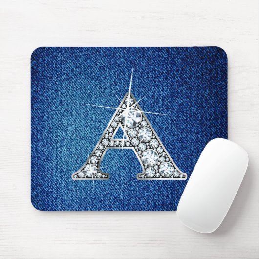 Ein Imitat -"Diamant Bling" auf Denim Mousepad (Mit Mouse)