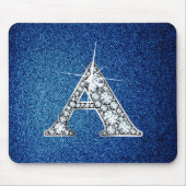 Ein Imitat -"Diamant Bling" auf Denim Mousepad (Vorne)