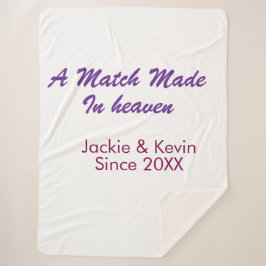 Ein in den Himmel geschlossenes Match lila mauve s Sherpadecke