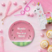 Ein in einem erster Geburtstag der Melone Pappteller (Party)