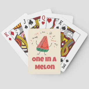 Ein in einem Melon - Watermelon Spielkarten Design