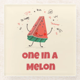 Ein in einem Melon - Watermelon Untersetzer Design
