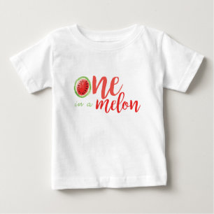 Ein in einem Melone-Wassermelone-ersten Baby T-shirt
