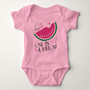 Ein in einer Melone - Wassermelone-Bodysuit Baby Strampler