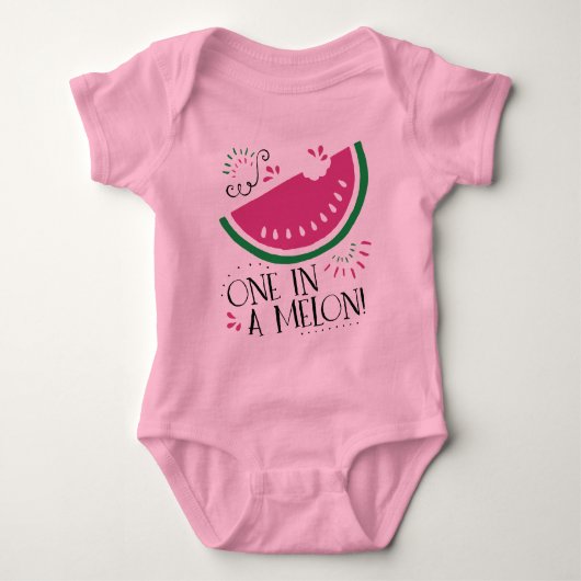 Ein in einer Melone - Wassermelone-Bodysuit Baby Strampler (Vorderseite)