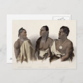 Ein Indianer aus Missouri, ein Oto Indianer und de Postkarte (Vorne/Hinten)